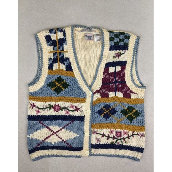 Huntington Ridge Women's Sweater Vest Vintage Hand-Knit Size Medium - Picture 2 of 8